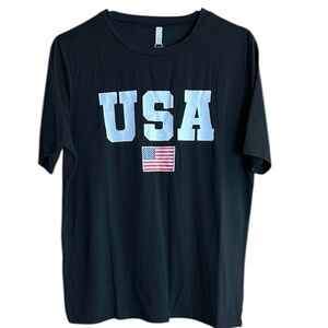 Black USA Graphic Short Sleeve Tee